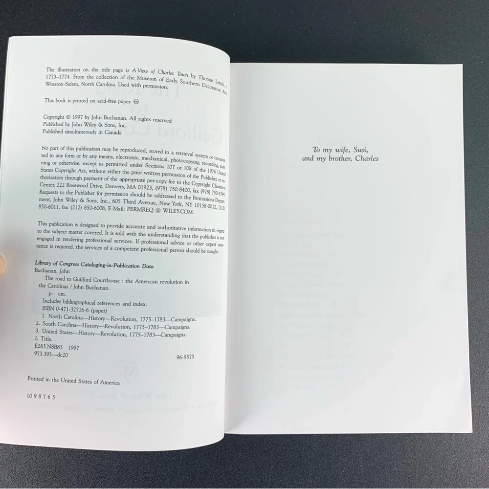 The Road to Guilford Courthouse by John Buchanan. 1997.